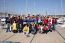 L’equip femení de l’espanyol a l’Escola Vela Mataró convidades per Sailability Catalunya