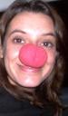 Laura Cano haciendo de payaso